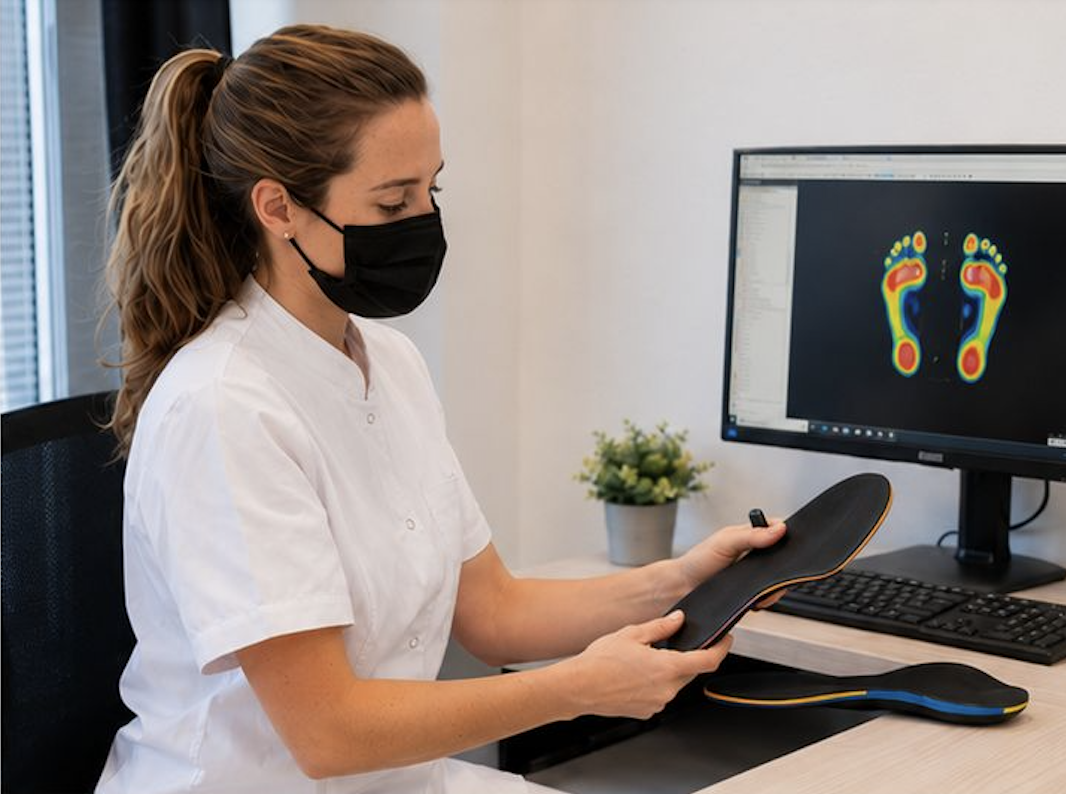 Semelle sur mesure et analyse barométrique à l'écran
